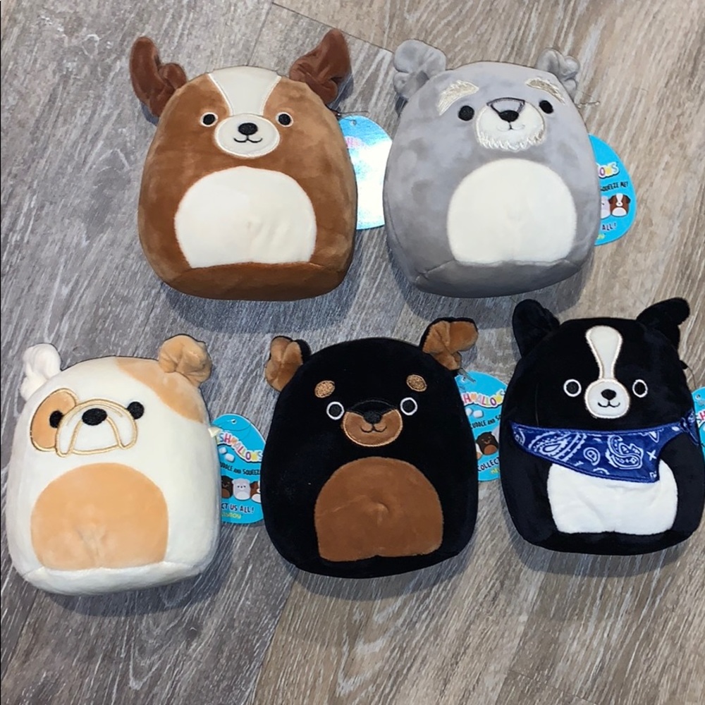 NWT 5” Squishmallows Dog bundle